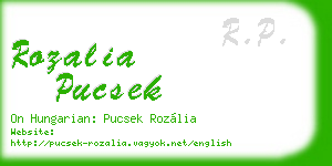 rozalia pucsek business card
