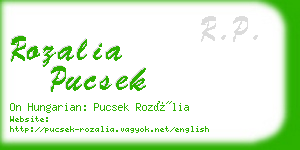 rozalia pucsek business card